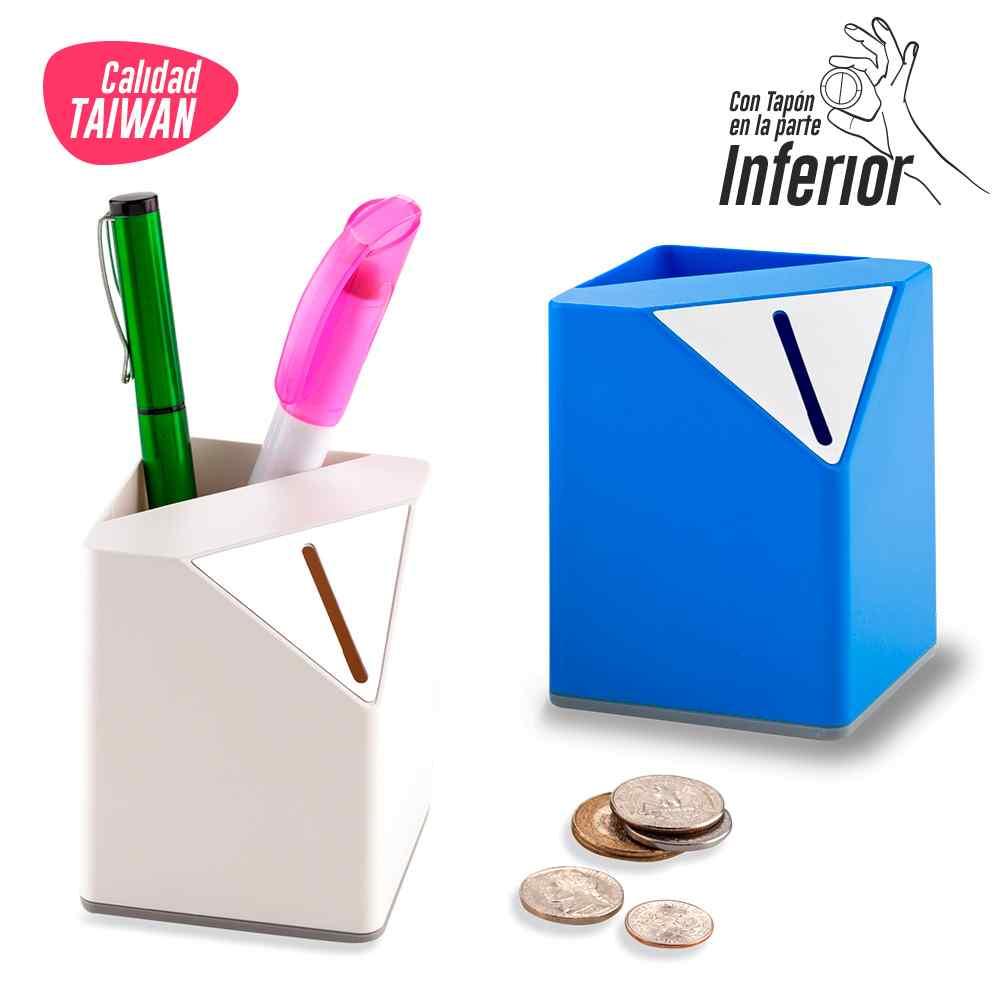 Alcancia Con Portaboligrafo personalizado con logo