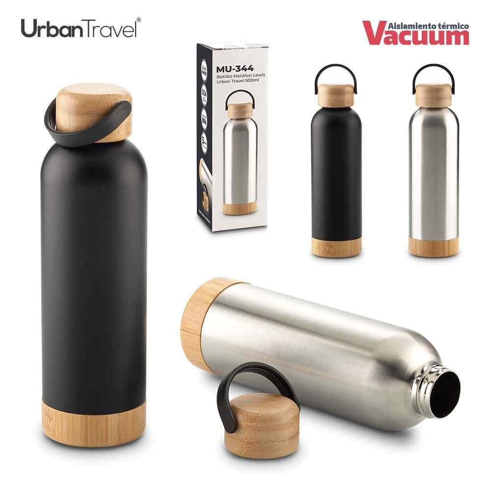 Botilito Metálico Lewis Urban Travel 500ml personalizado con logo