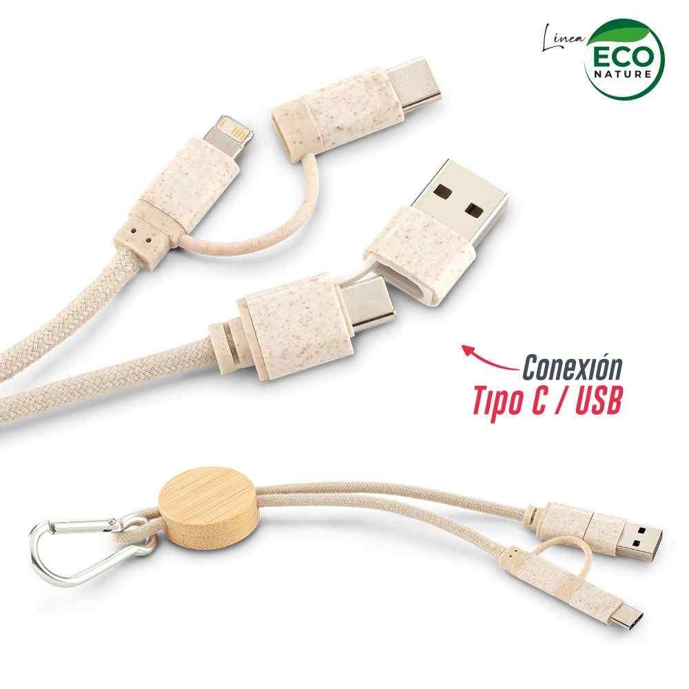 Cable Multicargador Cotton - Producto promocional personalizable
