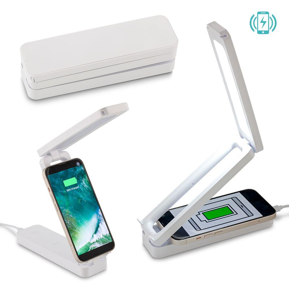 Cargador Inalámbrico Con Lámpara Flex - Oferta - Producto promocional personalizable