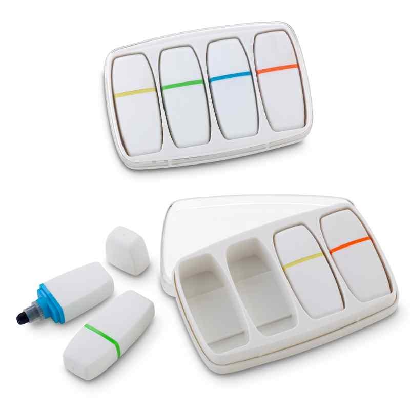 Estuche Para 4 Resaltadores en Cera Adam personalizado con logo