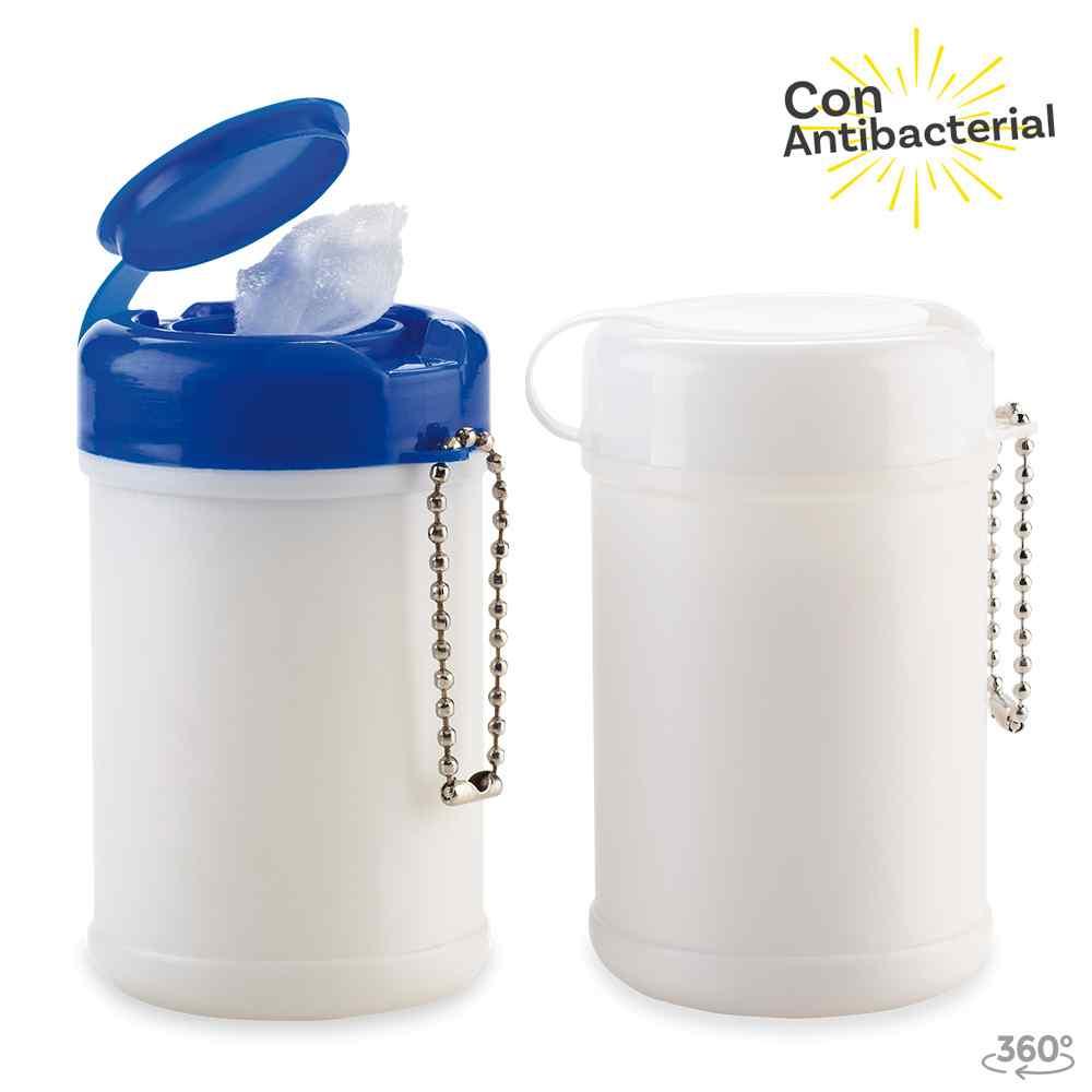 Mini Tarro Paños Humedos Antibacterial 30und - Producto promocional personalizable