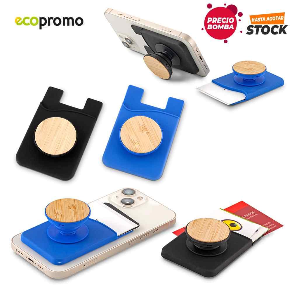 Portatarjetas Pump Bamboo - Producto promocional personalizable
