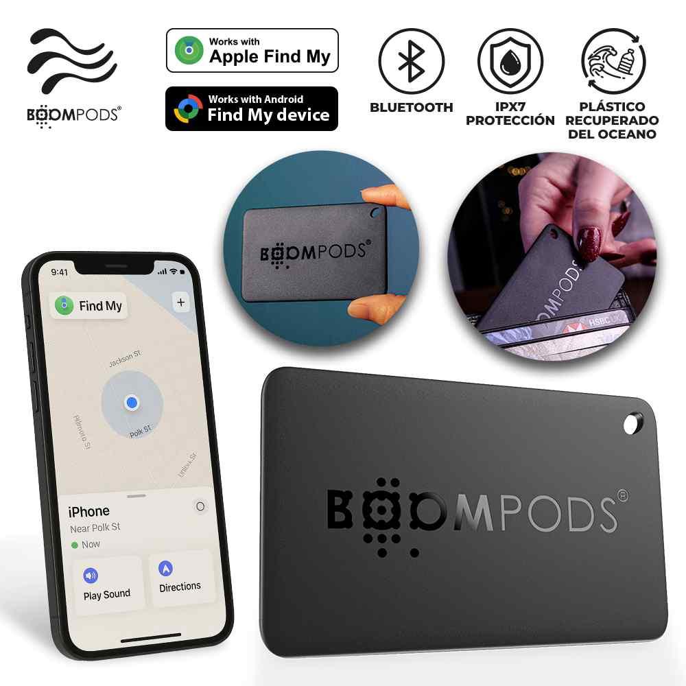 Rastreador Airtag Boomcard personalizado con logo