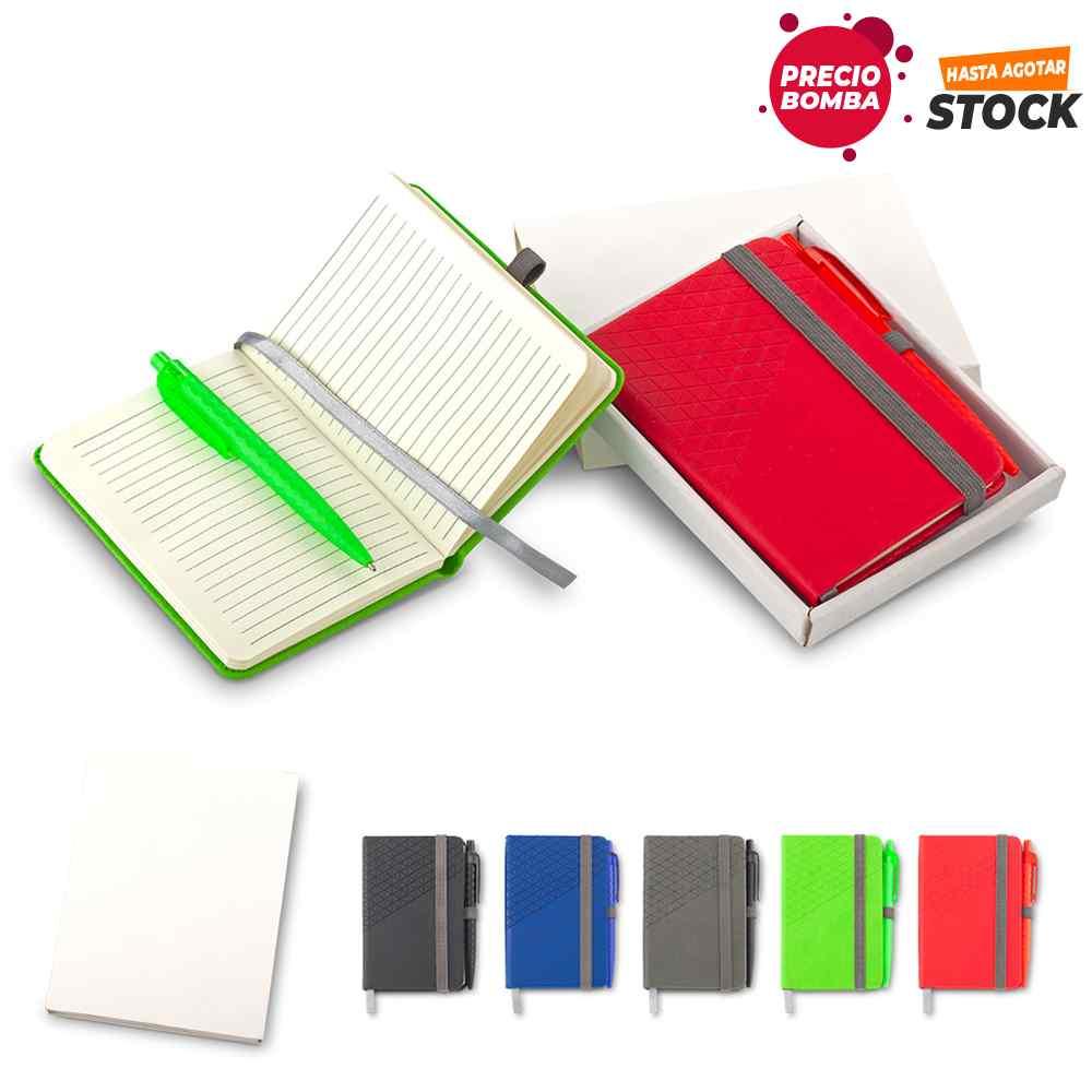 Set de Bolígrafo y Libreta Lawson personalizado con logo