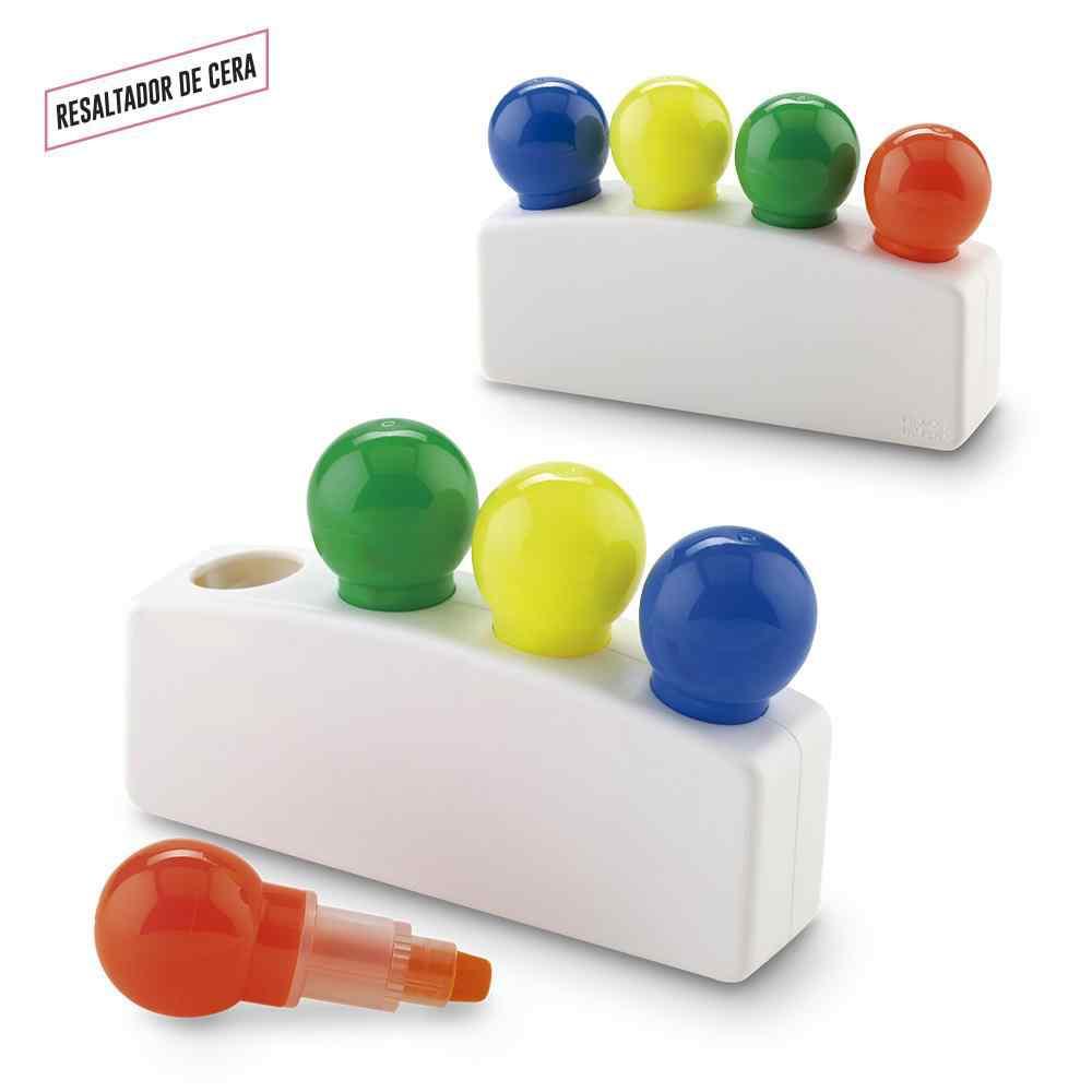Set de Resaltadores en Cera Quattro personalizado con logo