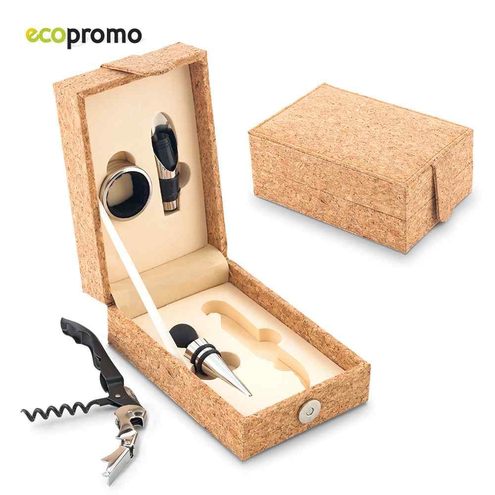 Set de Vino en Corcho ii - Producto promocional personalizable