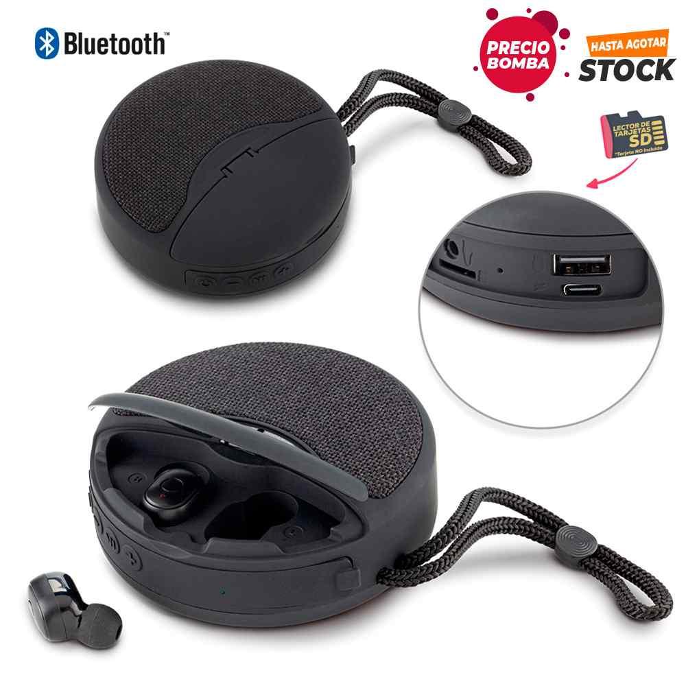Speaker Bluetooth Con Audífonos - Producto promocional personalizable
