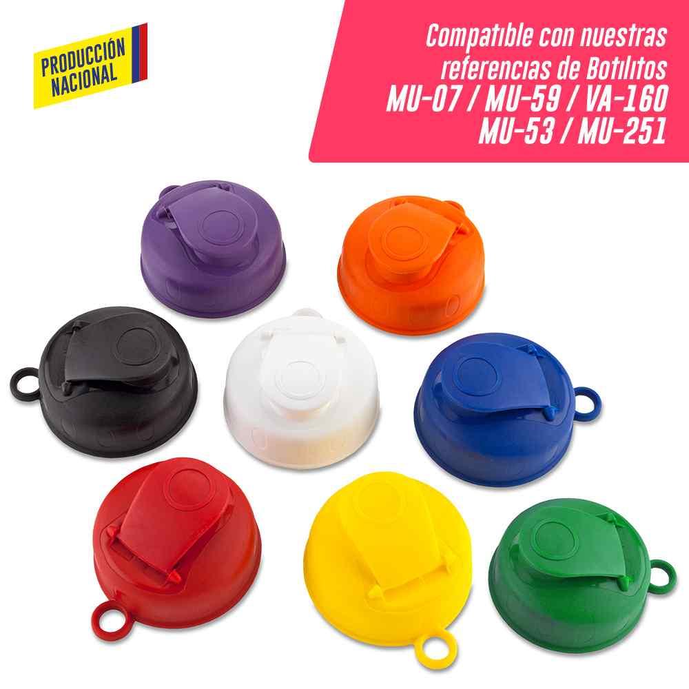 Tapa Pestaña Para Botilito Mu-07 - Mu-59 personalizado con logo