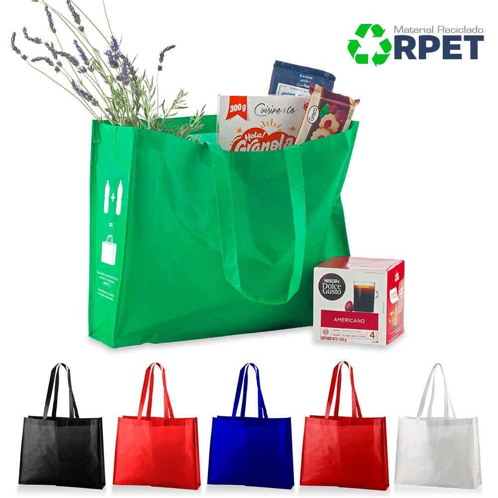 Bolsa Ecologica Laminada en Rpet personalizado con logo