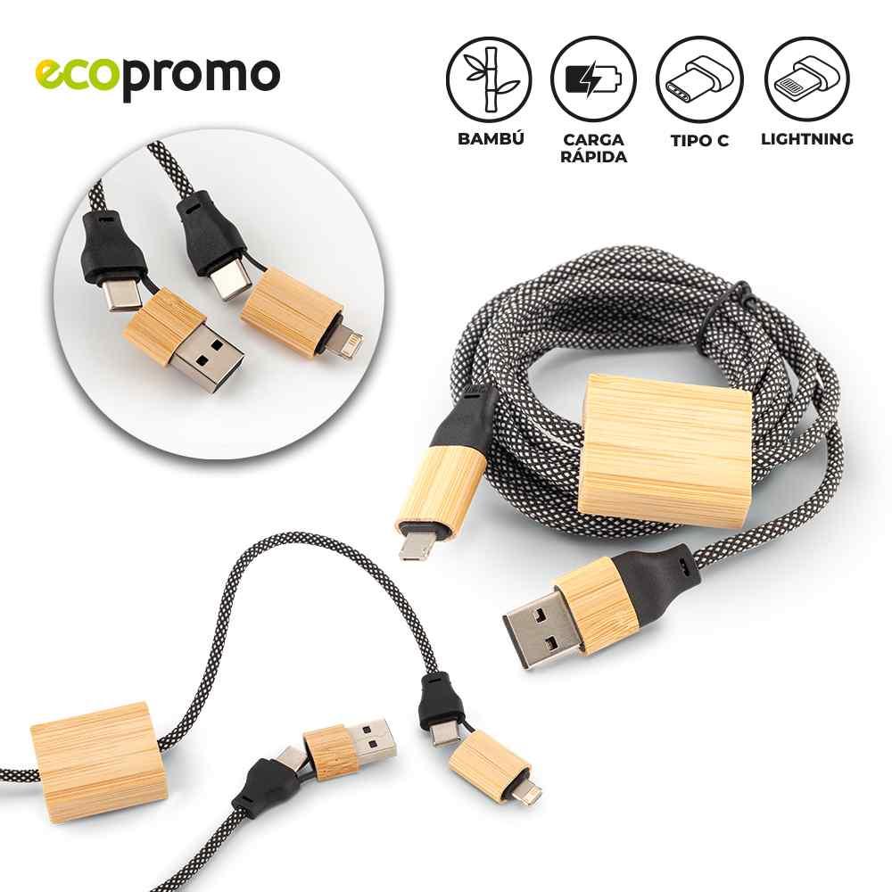 Cable Multicargador Eco Fast 65w personalizado con logo