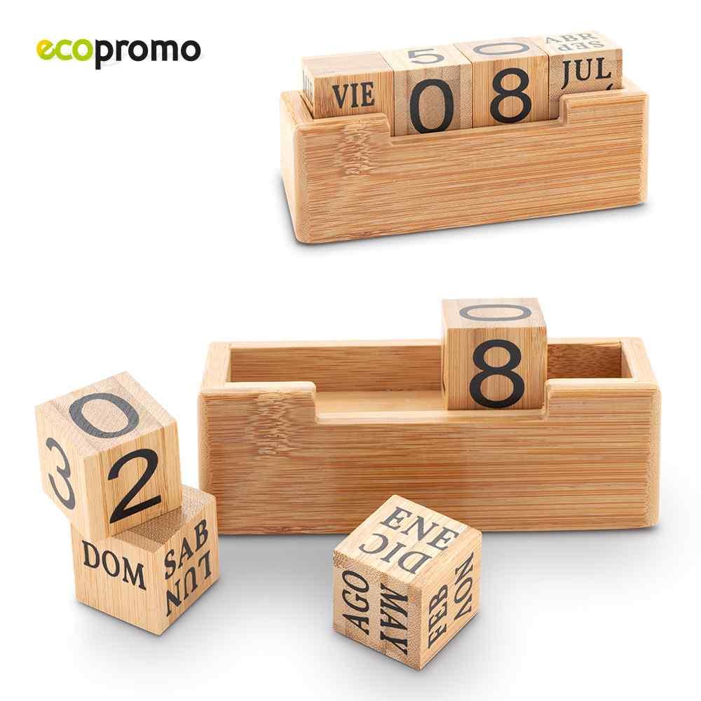 Calendario Perpetuo Wood personalizado con logo