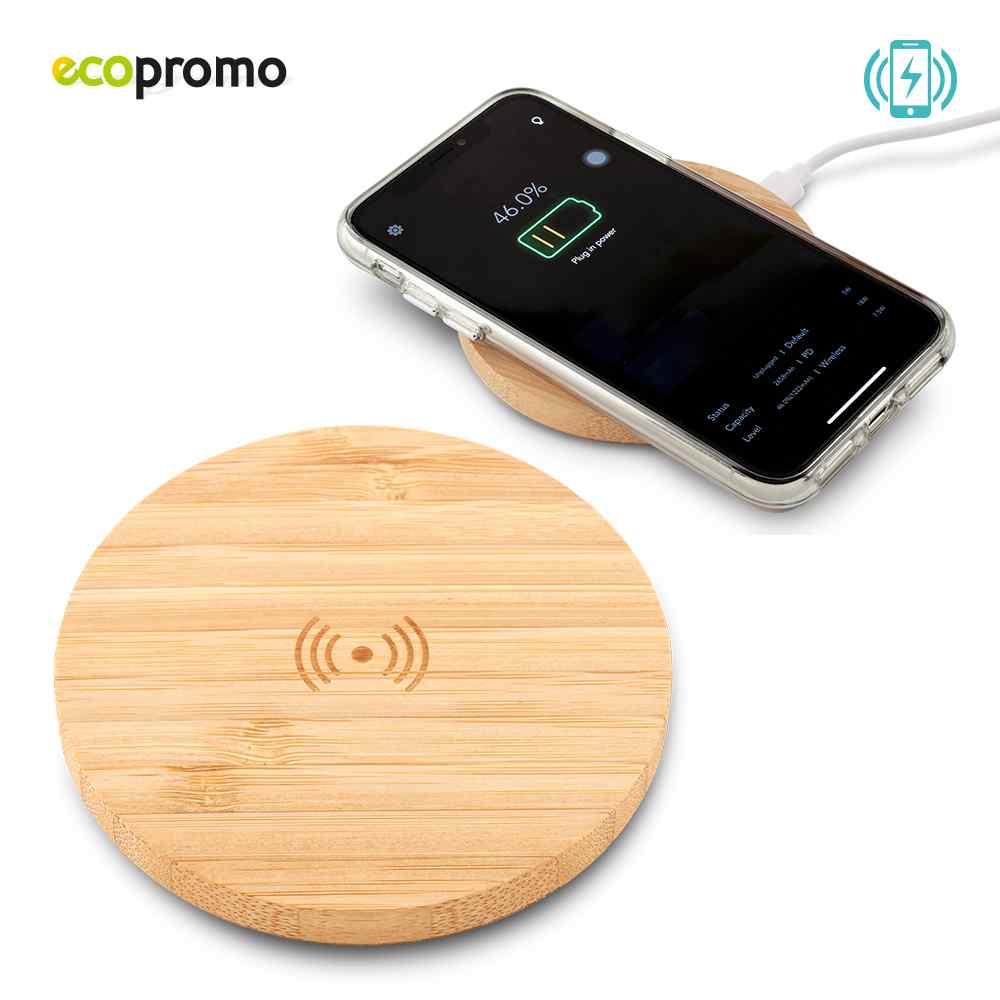Cargador Inalámbrico Bamboo ii personalizado con logo