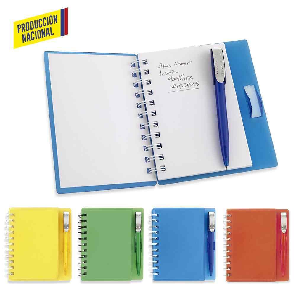 Libreta Con Bolígrafo Hard Top 100 Hojas - Producción Nacional personalizado con logo