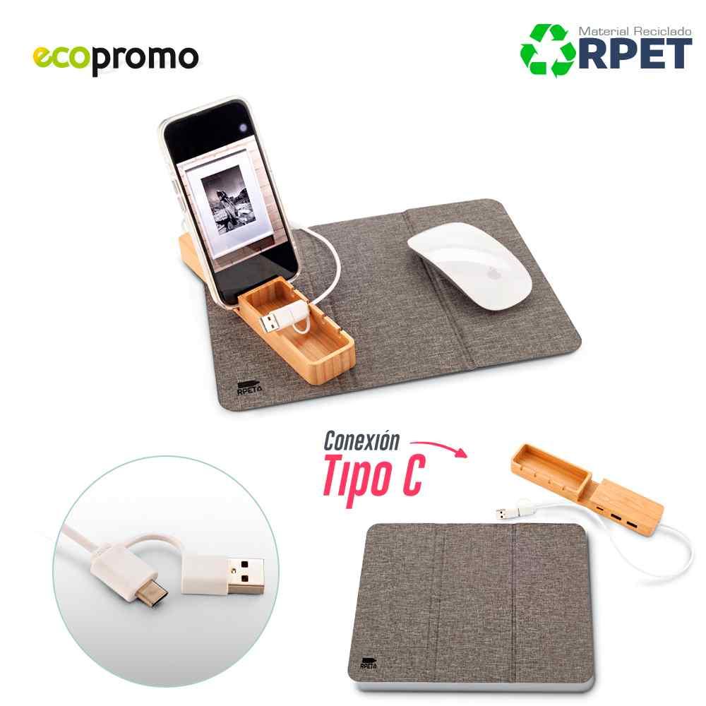 Mouse Pad Organizer Eco personalizado con logo