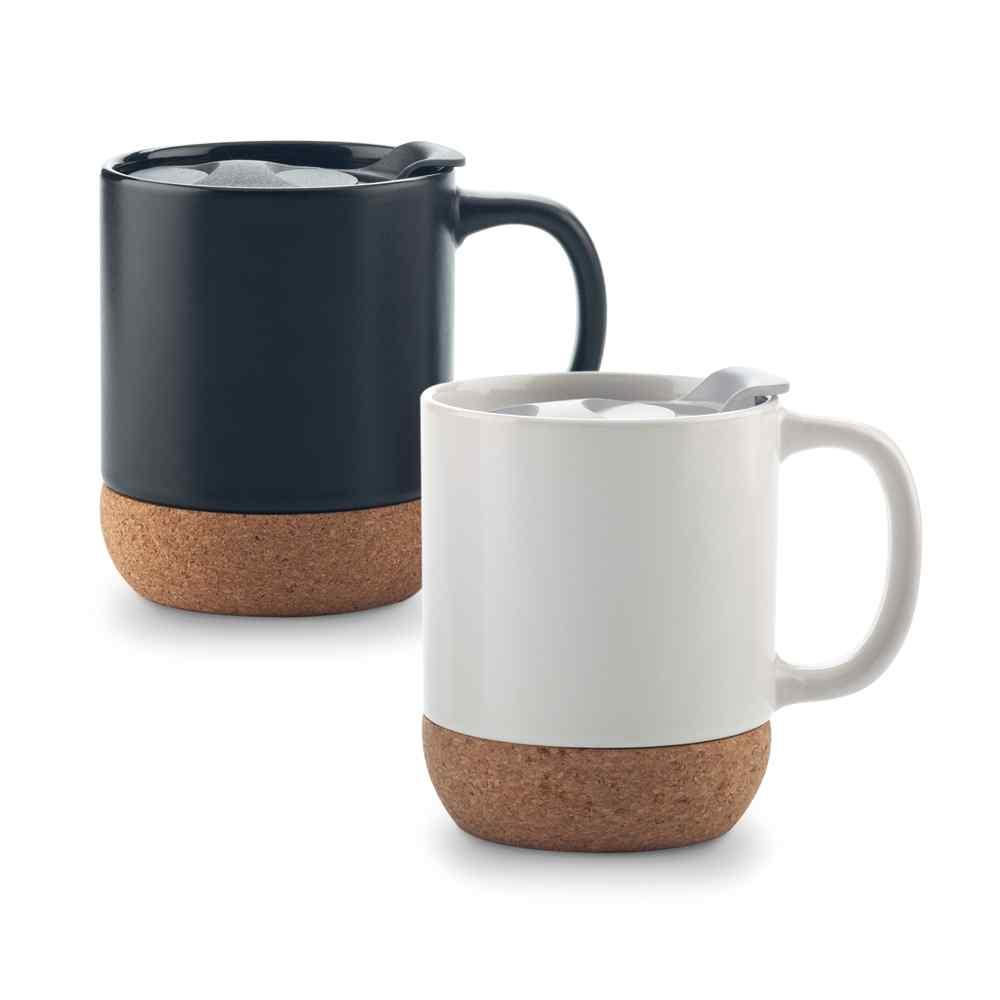 Mug Ceramica Con Corcho 11 oz personalizado con logo