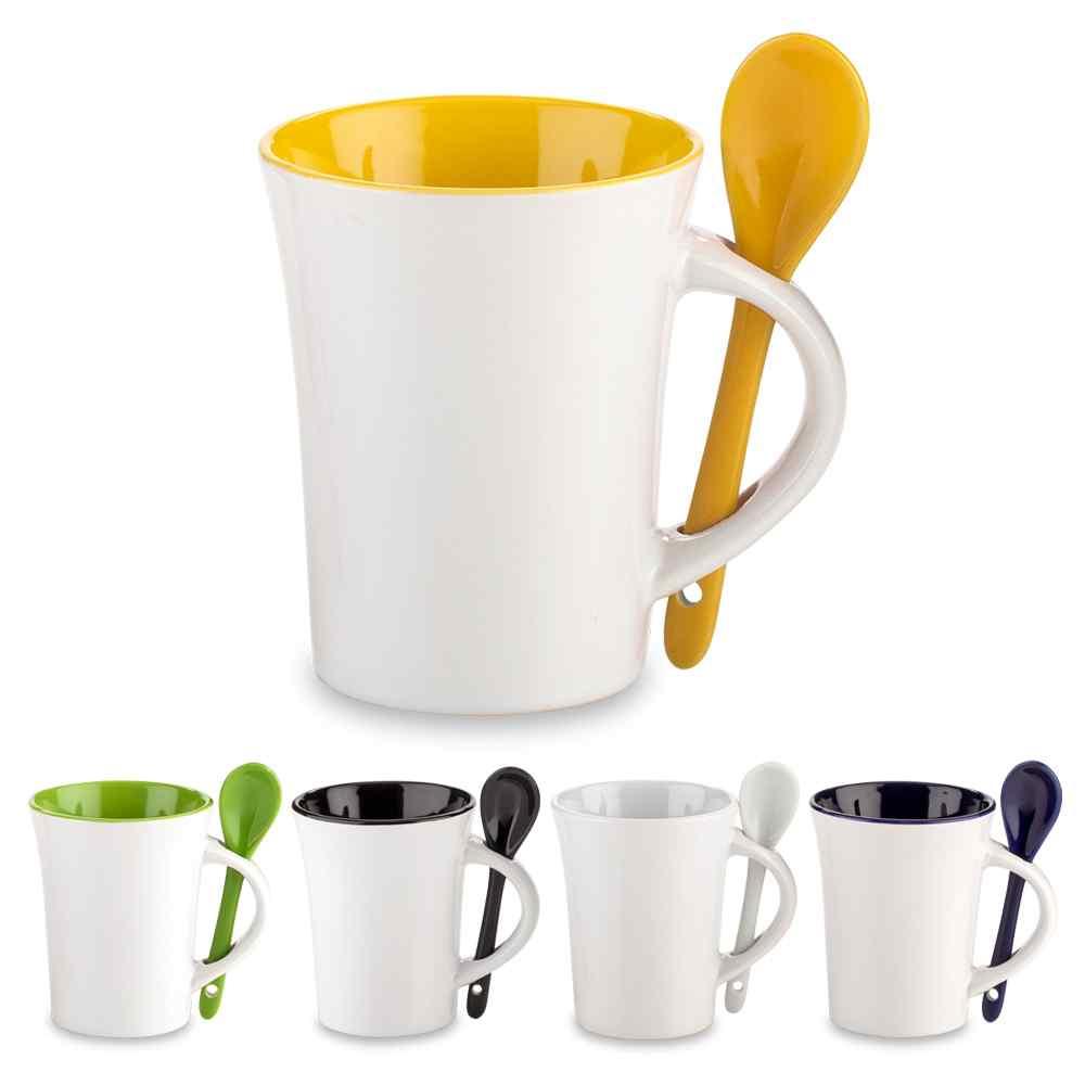 Mug Cerámica Con Cuchara Trump 10oz personalizado con logo