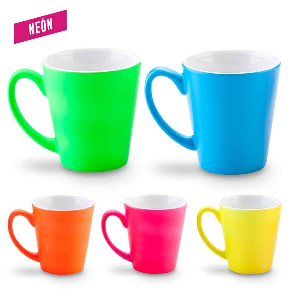 Mug Firenze Cerámica Neón 10oz personalizado con logo