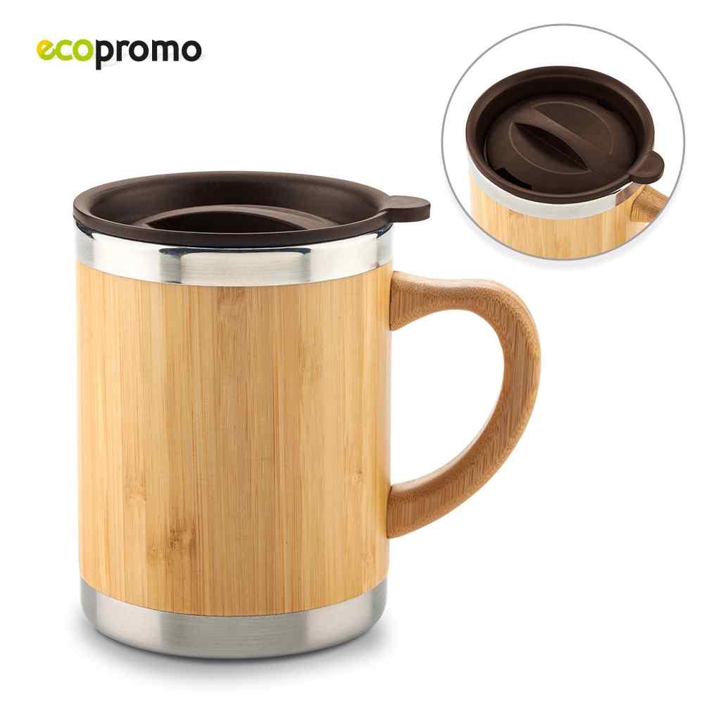Mug Metálico Bamboo Eco 350ml personalizado con logo