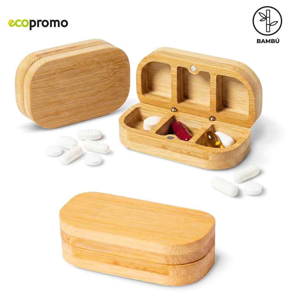 Pastillero en Bambú Nuevo personalizado con logo