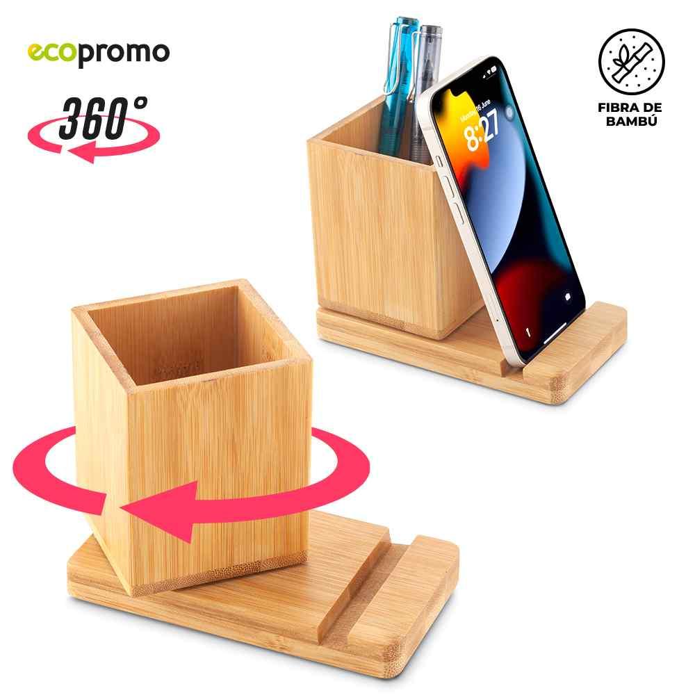 Portaboligrafos en Bamboo 360 personalizado con logo