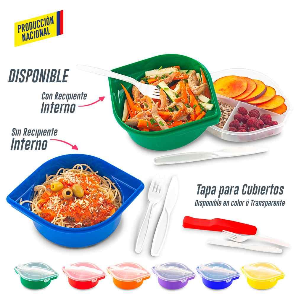 Portacomidas Con Cubiertos Jakarta - Produccion Nacional personalizado con logo