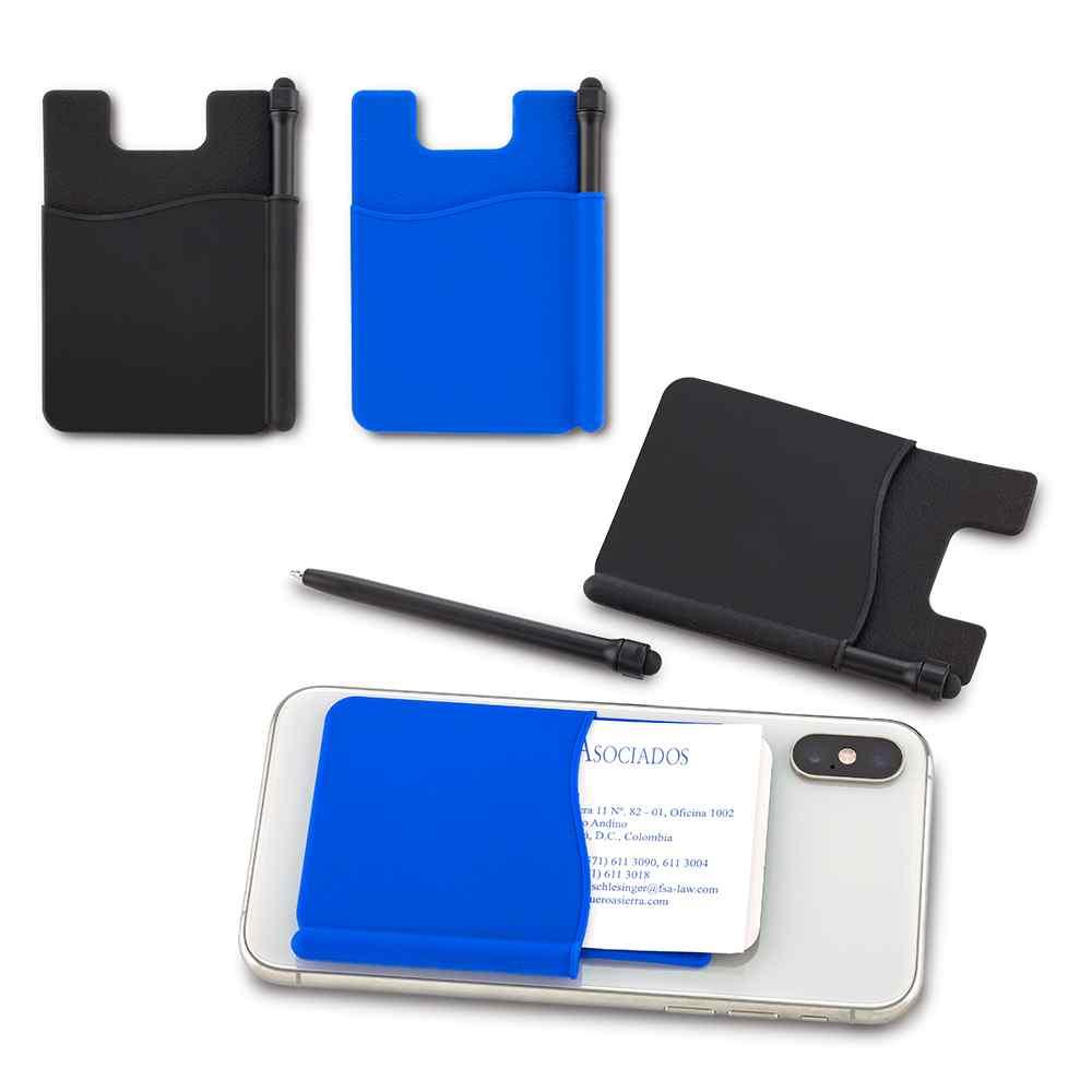 Portatarjetas Adhesivo Con Bolígrafo personalizado con logo