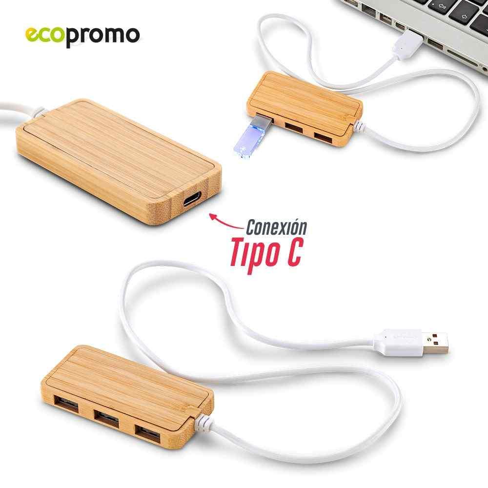 Puerto Usb Bamboo Spirit personalizado con logo