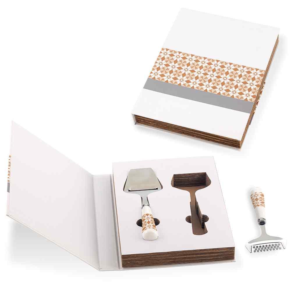 Set de 2 Utensilios Para Queso Book personalizado con logo