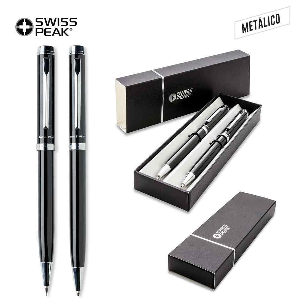 Set de Bolígrafos Swiss Peak Luzern personalizado con logo