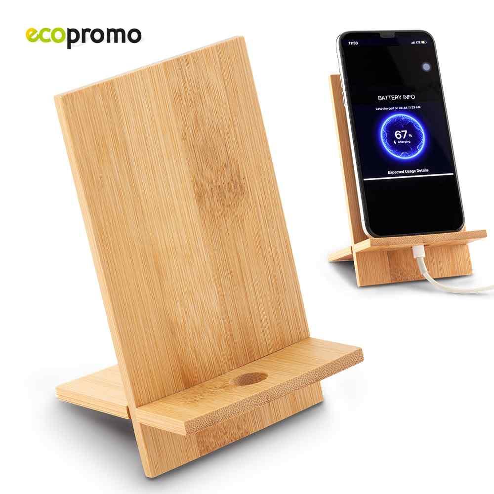 Soporte Para Móviles Eco Bamboo personalizado con logo