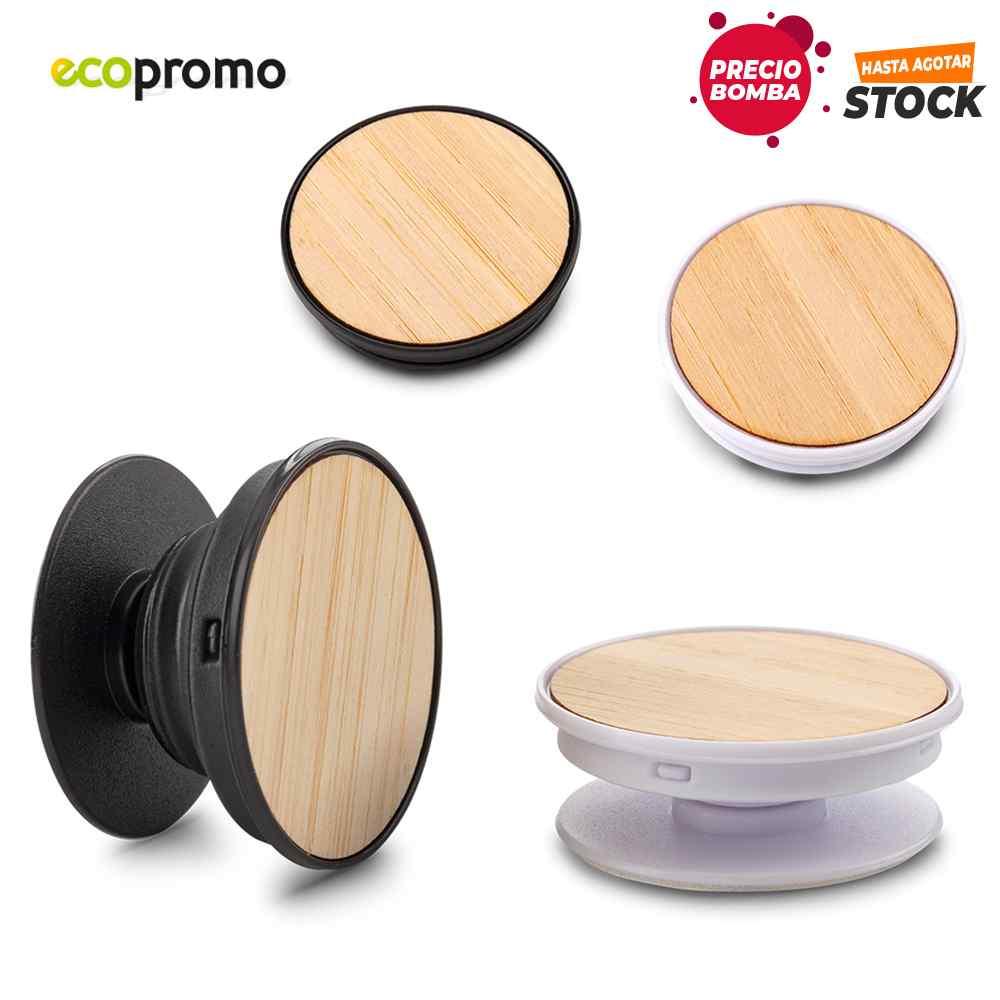 Soporte Para Móviles Pump Bamboo personalizado con logo