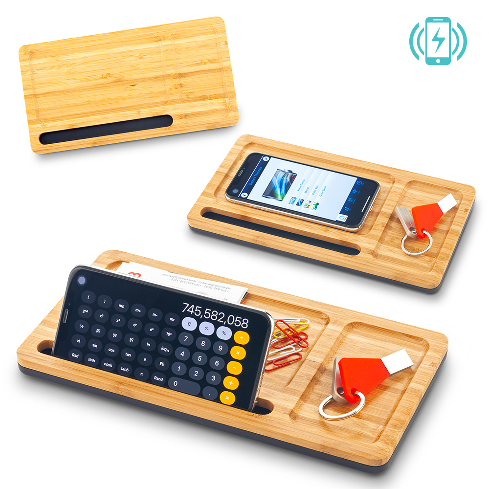 ORGANIZADOR DE ESCRITORIO BAMBOO CON CARGADOR OFERTA